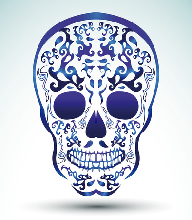 Day of the Dead Skull - tattoo skullのイラスト素材