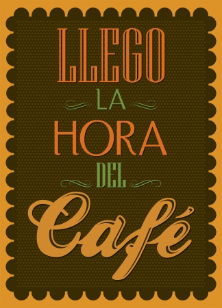 It's coffee time spanish text  - Menu for restaurantのイラスト素材