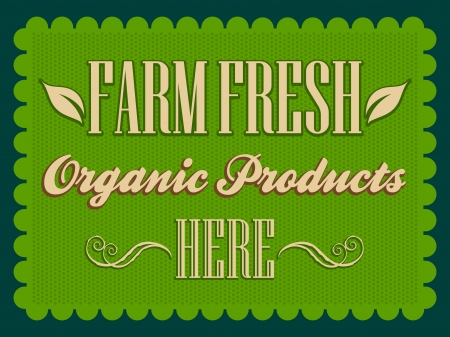 Vintage Farm Fresh - organic products Posterのイラスト素材