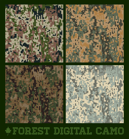 Forest - Seamless vector digital Camouflage collectionのイラスト素材