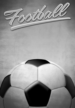 Football - vintage background texture - poster, card, soccer ball illustrationの写真素材