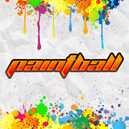 Paintball lettering - colorful bannerのイラスト素材