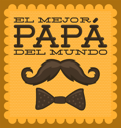 El mejor papa del mundo - World s best dad spanish text のイラスト素材