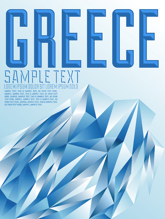 Greece - geometric background - modern flag concept - Greek colorsのイラスト素材