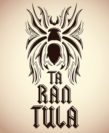 Tarantula tattoo design - spider illustration - vectorのイラスト素材