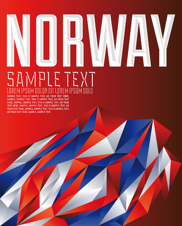Norway - Vector geometric background - modern flag concept - Norway colorsのイラスト素材