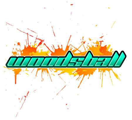 Woodsball - is a format of paintball gaming, icon, colorful bannerの写真素材