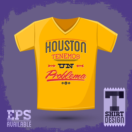 Graphic Tshirt design  Houston tenemos un problema  Houston we have a problem spanish text  vector Typographic Design  shirt graphic designのイラスト素材