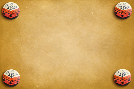Abstract sepia background with circular elements in the corner  ready for your designの写真素材