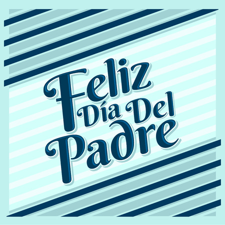 Feliz dia de padre  Happy fathers day spanish text Vector card designのイラスト素材