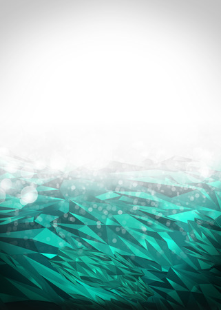 Abstract modern aqua color and white background - crystal design ready for your textの写真素材