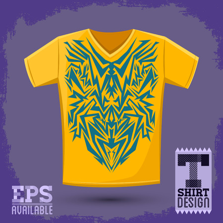 Intricate Tribal shirt print designのイラスト素材