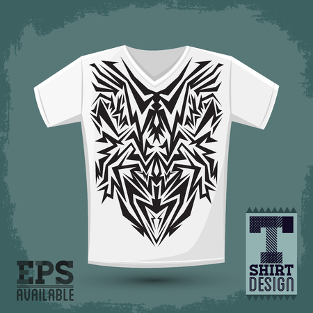 Intricate Tribal shirt print designのイラスト素材