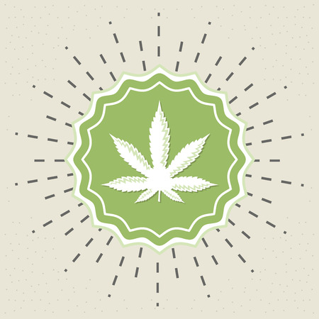Ganjah emblem vector seal - vintage sign, Ganjah it is a term used by Rastafarians to call marijuanaのイラスト素材