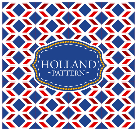 Holland pattern - Seamless Background texture and emblem with the colors of the flag of Hollandのイラスト素材