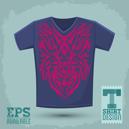 Intricate Tribal shirt print designのイラスト素材