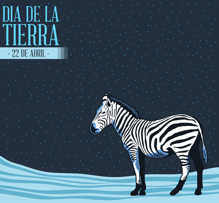Dia de la tierra - Earth Day spanish text, concept illustration, april 22のイラスト素材