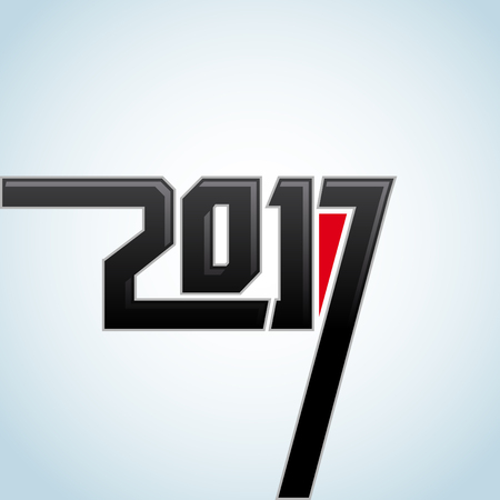 2017 new year calendar cover, typographic vector illustration.のイラスト素材