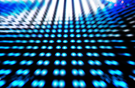 Defocused colored LEDs, Blue blur abstract background ready for your designの写真素材