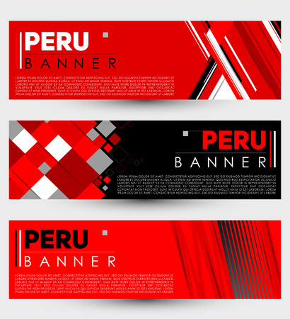 Peru modern banner template vector set designのイラスト素材