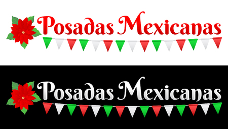 Posadas Mexicanas, Posadas is a Mexican traditional christmas celebration, december holidayのイラスト素材