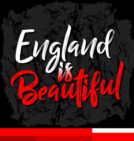 England is Beautiful Vector Lettering illustrationのイラスト素材
