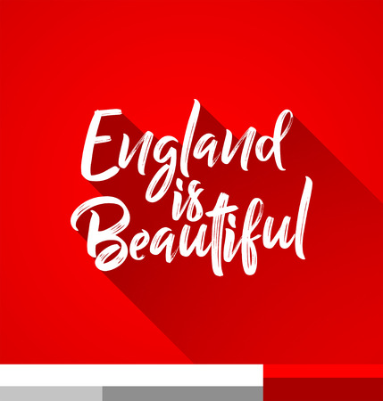 England is Beautiful Vector Lettering illustrationのイラスト素材