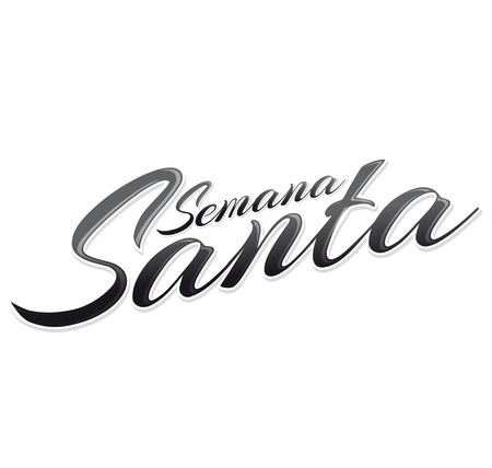 Semana Santa, Holy Week Spanish text, Latin religious traditionのイラスト素材
