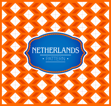 Netherlands Pattern, Seamless Background texture and emblem with the colors of the flag of Netherlandsのイラスト素材