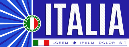 Italia Italy Patriotic Banner design, typographic vector illustration, Italian Flag colorsのイラスト素材