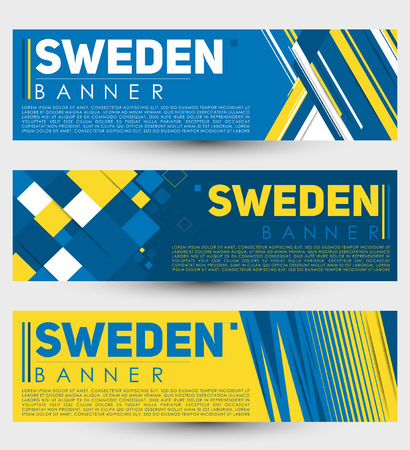 Sweden Modern Banner Template. vector Set designのイラスト素材