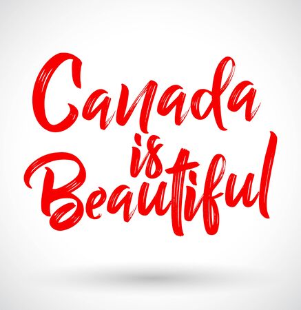 Canada is Beautiful Vector Lettering illustrationのイラスト素材
