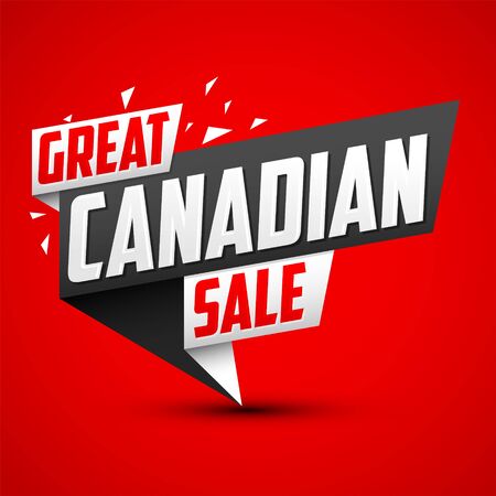 Great Canadian Sale vector modern colorful Promotional Bannerのイラスト素材