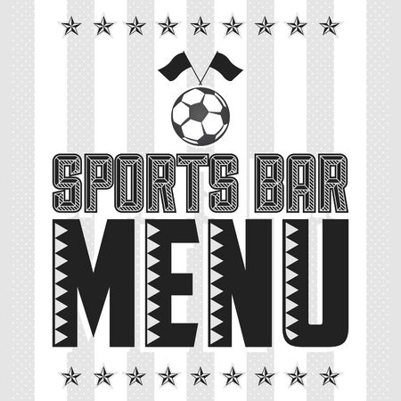 Sports Bar Menu Cover Design template, Soccer theme restaurantのイラスト素材