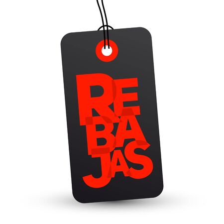 Rebajas, Discounts Spanish text, Sale vector label emblem.のイラスト素材