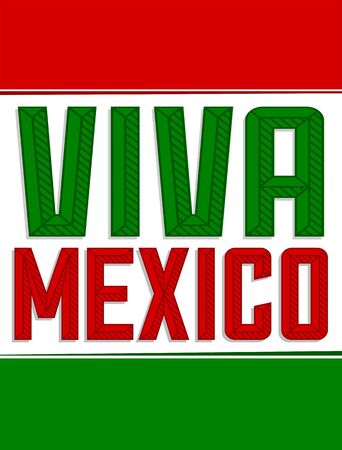 Viva Mexico Bold Header vector Message illustration.のイラスト素材