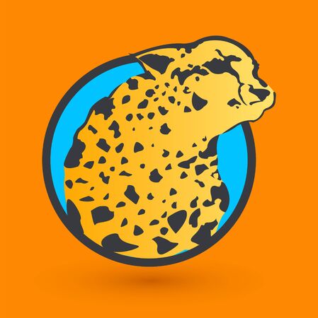 Cheetah Emblem Stylized vector illustration.のイラスト素材