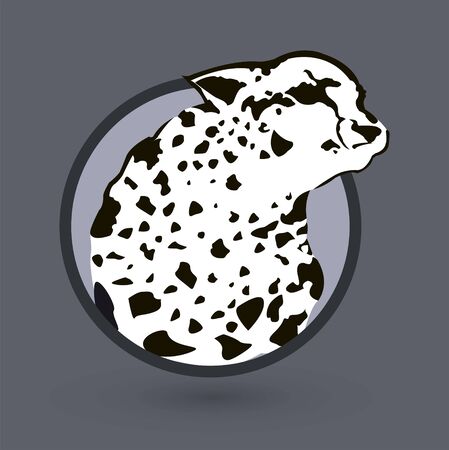 Cheetah Emblem Stylized vector illustration.のイラスト素材