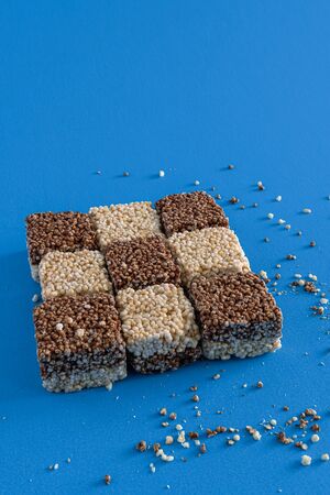 Amaranth Natural Seeds and Chocolate Bars, Mexican traditional candy.の写真素材