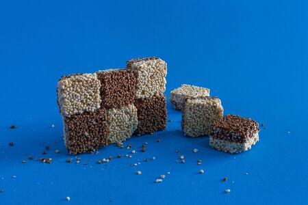 Amaranth Natural Seeds and Chocolate Bars, Mexican traditional candy.の写真素材