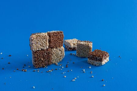 Amaranth Natural Seeds and Chocolate Bars, Mexican traditional candy.の写真素材