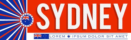 Sydney City Patriotic banner vector illustration.のイラスト素材