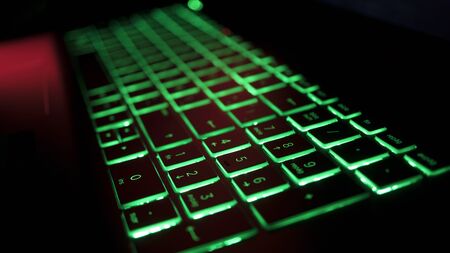 Gamer Keyboard colorful RGB lights, Gamming PC Computer.の写真素材