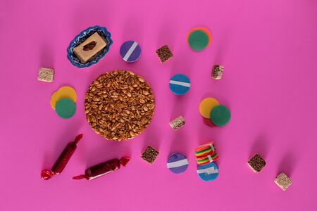 Typical Mexican Candy, Variety of Candies from Mexico.の写真素材