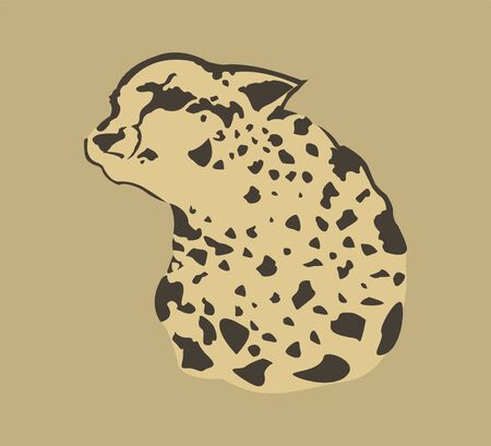Cheetah Emblem Stylized vector illustration.のイラスト素材