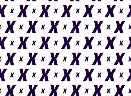 Letter X Modern Vector seamless pattern.のイラスト素材