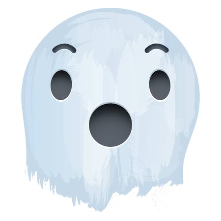 Surprised Smile Emotion Face on paint background vector illustrationのイラスト素材