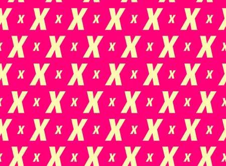Letter X Modern Vector seamless pattern.