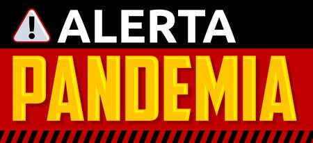Alerta Pandemia, Alert Pandemic Spanish text Vector design.のイラスト素材