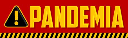 Pandemia, Pandemic Spanish text Vector design.のイラスト素材